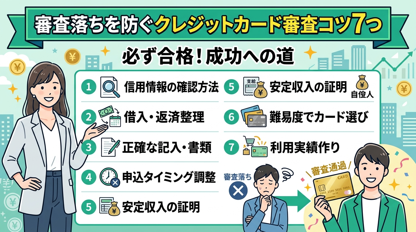 審査落ちを防ぐクレジットカード審査コツ7つの画像