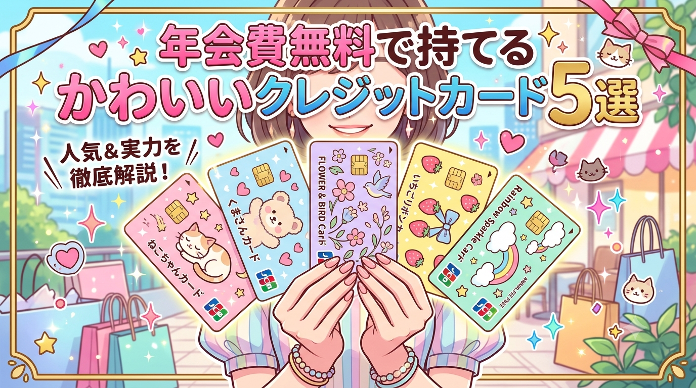 年会費無料で持てるかわいいクレジットカード5選の画像