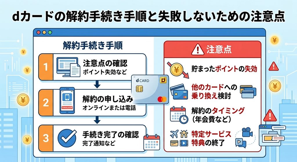dカードの解約手続き手順と失敗しないための注意点の画像